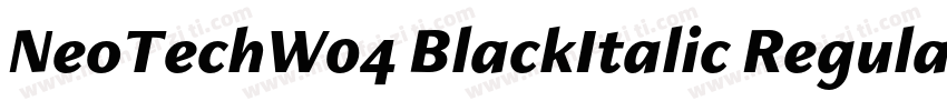NeoTechW04 BlackItalic Regular字体转换